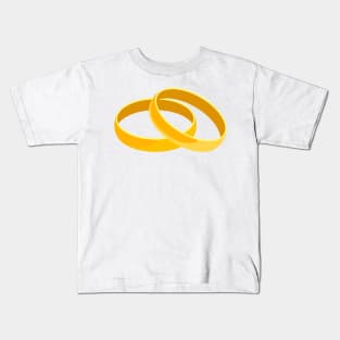 Gold Wedding Rings Or Engagement Bands Kids T-Shirt